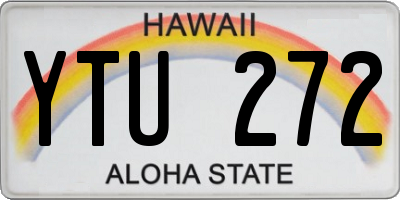 HI license plate YTU272