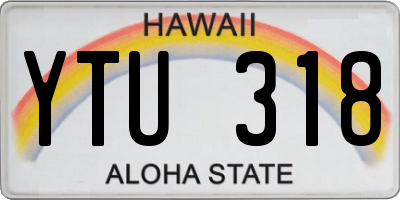 HI license plate YTU318