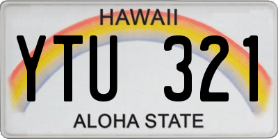 HI license plate YTU321