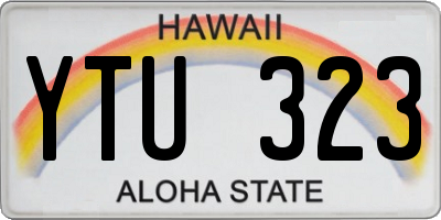 HI license plate YTU323