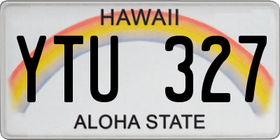HI license plate YTU327