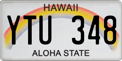 HI license plate YTU348
