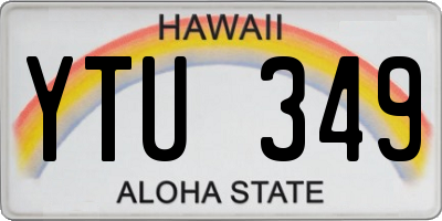 HI license plate YTU349