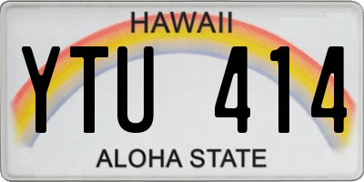 HI license plate YTU414