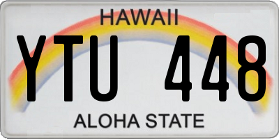 HI license plate YTU448