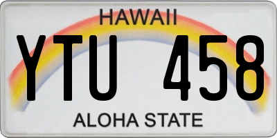 HI license plate YTU458