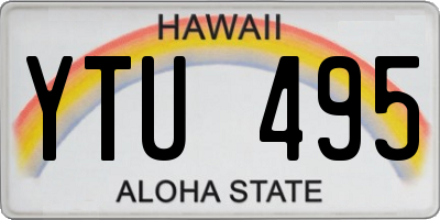 HI license plate YTU495
