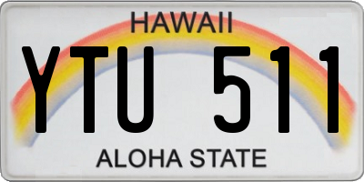 HI license plate YTU511