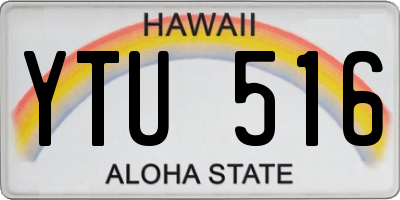 HI license plate YTU516