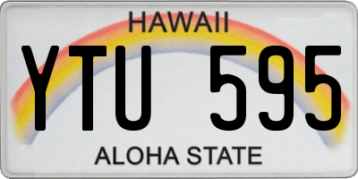 HI license plate YTU595