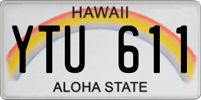 HI license plate YTU611