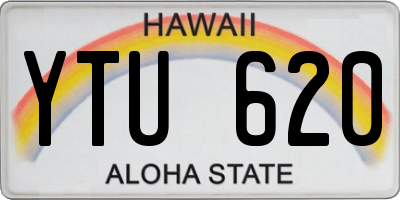 HI license plate YTU620
