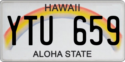 HI license plate YTU659