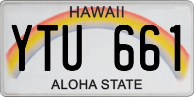 HI license plate YTU661