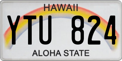 HI license plate YTU824