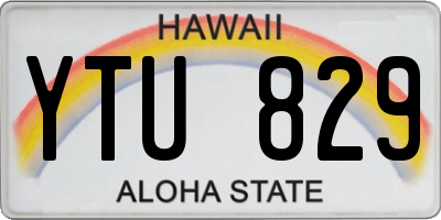 HI license plate YTU829