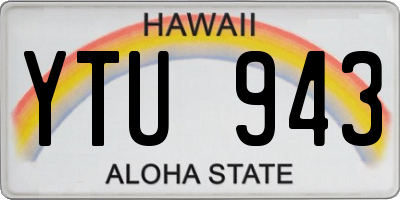HI license plate YTU943