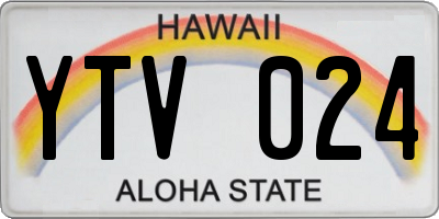 HI license plate YTV024