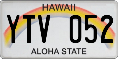 HI license plate YTV052