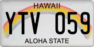 HI license plate YTV059