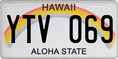 HI license plate YTV069