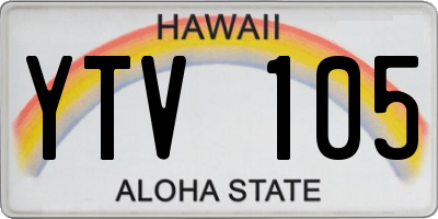 HI license plate YTV105