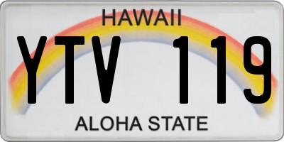 HI license plate YTV119