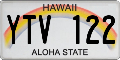 HI license plate YTV122