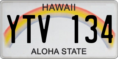 HI license plate YTV134