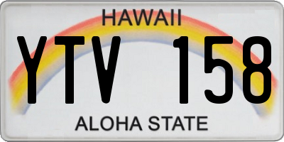 HI license plate YTV158