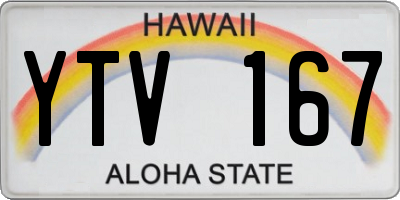 HI license plate YTV167