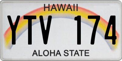 HI license plate YTV174