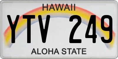 HI license plate YTV249