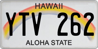 HI license plate YTV262