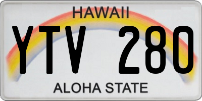 HI license plate YTV280