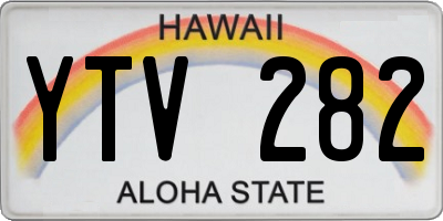 HI license plate YTV282
