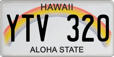 HI license plate YTV320