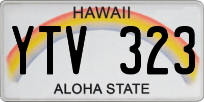 HI license plate YTV323