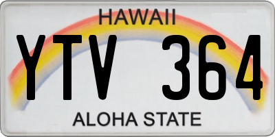 HI license plate YTV364
