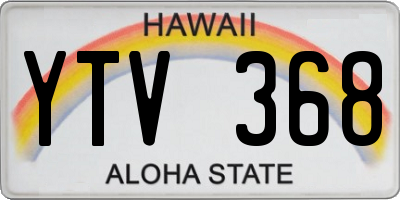HI license plate YTV368