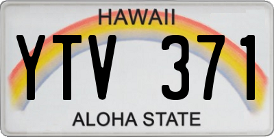 HI license plate YTV371