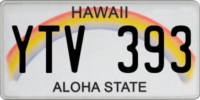 HI license plate YTV393