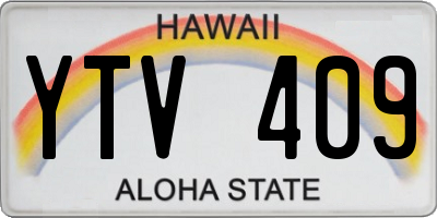 HI license plate YTV409