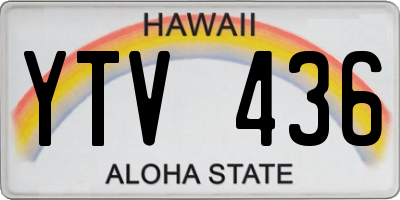 HI license plate YTV436