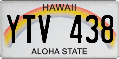 HI license plate YTV438