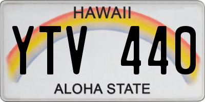 HI license plate YTV440