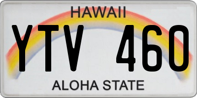 HI license plate YTV460