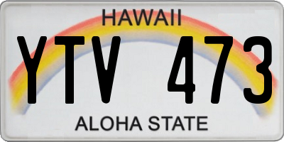 HI license plate YTV473