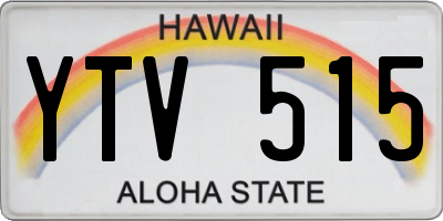 HI license plate YTV515