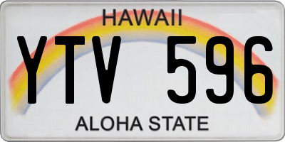 HI license plate YTV596